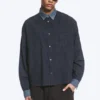 Relaxed Checked Cotton Shirt – Checked Grey – Contrast Denim