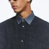Relaxed Checked Cotton Shirt – Checked Grey – Contrast Denim