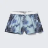 Relaxed Cotton Boxer Shorts – Blue Paisley Print