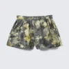 Relaxed Cotton Boxer Shorts – Dark Grey – Dirty Floral