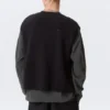 Relaxed Distressed Knitted Vest – Black