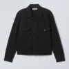 Relaxed Fit Denim Jacket – Black Rinse – Black