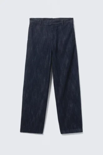 Relaxed Fit Denim Suiting Trousers – Slub Rinse – Dark Blue