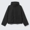 Relaxed Fit Hooded Jacket – Black