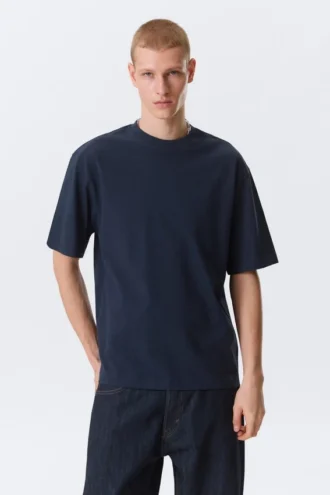 Relaxed Fit T-Shirt – Dark Navy Blue