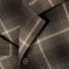 Relaxed Flannel Pyjama Shirt – Checked Dark Brown