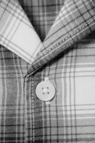 Relaxed Flannel Pyjama Shirt – Checked White