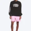 Relaxed Graphic Long-Sleeved T-Shirt – Black