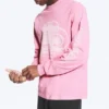Relaxed Graphic Long-Sleeved T-Shirt – Pink – Logos