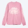 Relaxed Graphic Long-Sleeved T-Shirt – Pink – Logos
