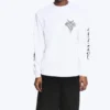 Relaxed Graphic Long-Sleeved T-Shirt – White – Synergy