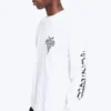 Relaxed Graphic Long-Sleeved T-Shirt – White – Synergy
