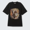Relaxed Graphic Printed T-Shirt – Black – Dragon Gate