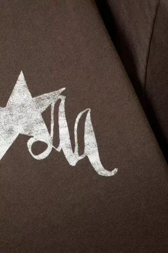 Relaxed Graphic Printed T-Shirt – Dark Brown – Drea8M