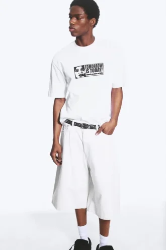 Relaxed Graphic Printed T-Shirt – White – Tomorrow is Today