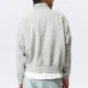 Relaxed Half-Zip Sweatshirt – Grey