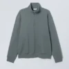 Relaxed Heavy Half Zip Sweater – Dark Turquoise
