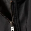 Relaxed Hooded Bomber Jacket – Washed Black