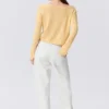 Relaxed Knitted Boat-Neck Sweater – Light Yellow
