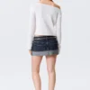 Relaxed Knitted Boat-Neck Sweater – White