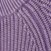 Relaxed Knitted Cotton Sweater – Washed Purple Melange