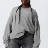 Relaxed Knitted Sweater – Grey Melange