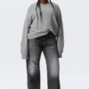 Relaxed Knitted Sweater – Grey Melange