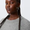 Relaxed Knitted Sweater – Grey Melange
