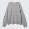 Relaxed Knitted Sweater – Grey Melange