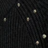 Relaxed Knitted Wool-Blend Sweater with Studs – Black – Studs