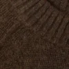 Relaxed Knitted Wool Sweater – Dark Brown Melange