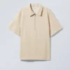 Relaxed Linen Blend Short Sleeve Shirt – Ecru
