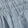 Relaxed Linen Blend Trousers – Dusty Blue Melange