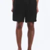 Relaxed Linen Drawstring Shorts – Black