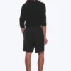 Relaxed Linen Drawstring Shorts – Black