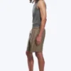 Relaxed Linen Drawstring Shorts – Dark Brown Melange