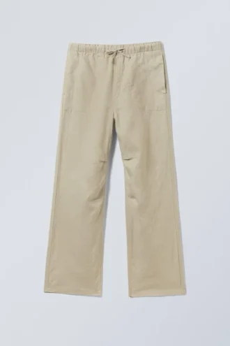 Relaxed Linen Trousers – Ecru