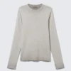 Relaxed Long-Sleeved Cotton T-Shirt – Washed Dark Mole