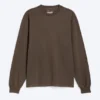 Relaxed Long-Sleeved T-Shirt – Dark Brown