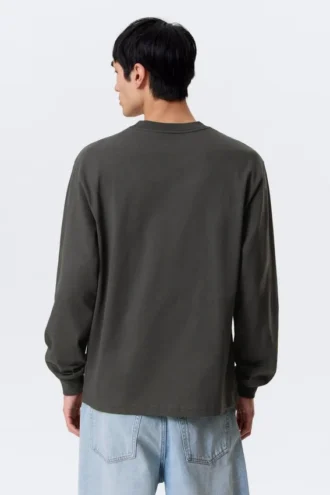 Relaxed Long-Sleeved T-Shirt – Dark Grey
