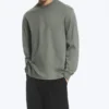 Relaxed Long-Sleeved T-Shirt – Dusty Khaki Green