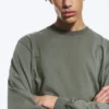 Relaxed Long-Sleeved T-Shirt – Dusty Khaki Green