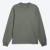 Relaxed Long-Sleeved T-Shirt – Dusty Khaki Green