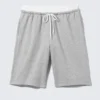 Relaxed Low Rise Terry Bermuda Shorts – Grey Melange