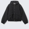 Relaxed Nylon Bomber Jacker – Black
