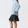 Relaxed Pile Fleece Jacket – Light Blue – Brown Lining