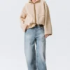 Relaxed Pile Fleece Jacket – Light Dusty Beige