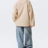 Relaxed Pile Fleece Jacket – Light Dusty Beige