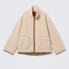 Relaxed Pile Fleece Jacket – Light Dusty Beige
