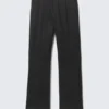 Relaxed Pinstriped Suiting Trousers – Black Pinstripe